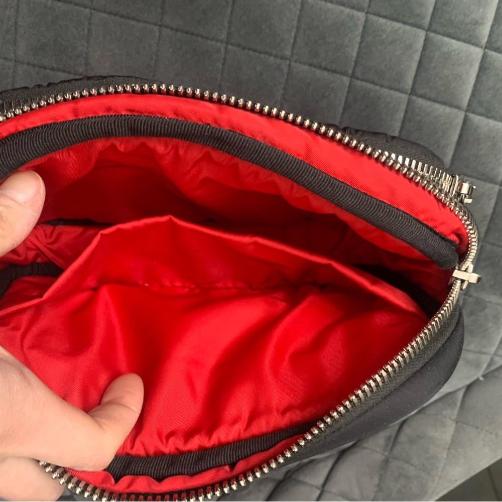 PRADA
Black Nylon Double Pocket Bag. PREOWNED